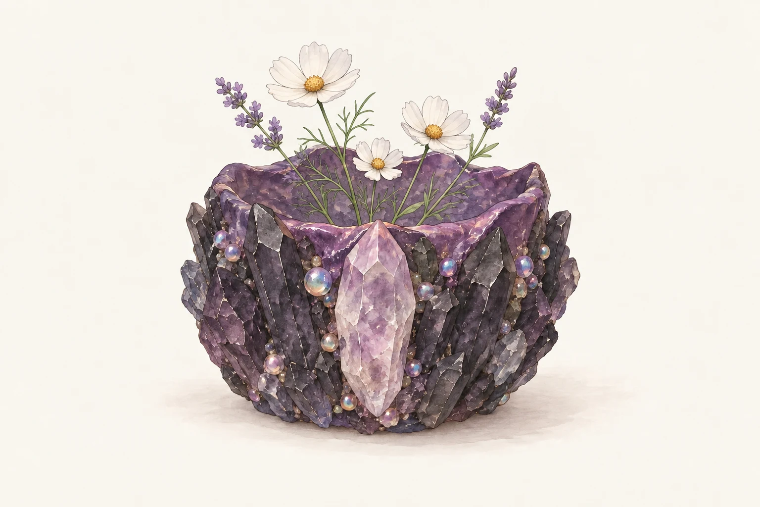 The same vessel holding flowers