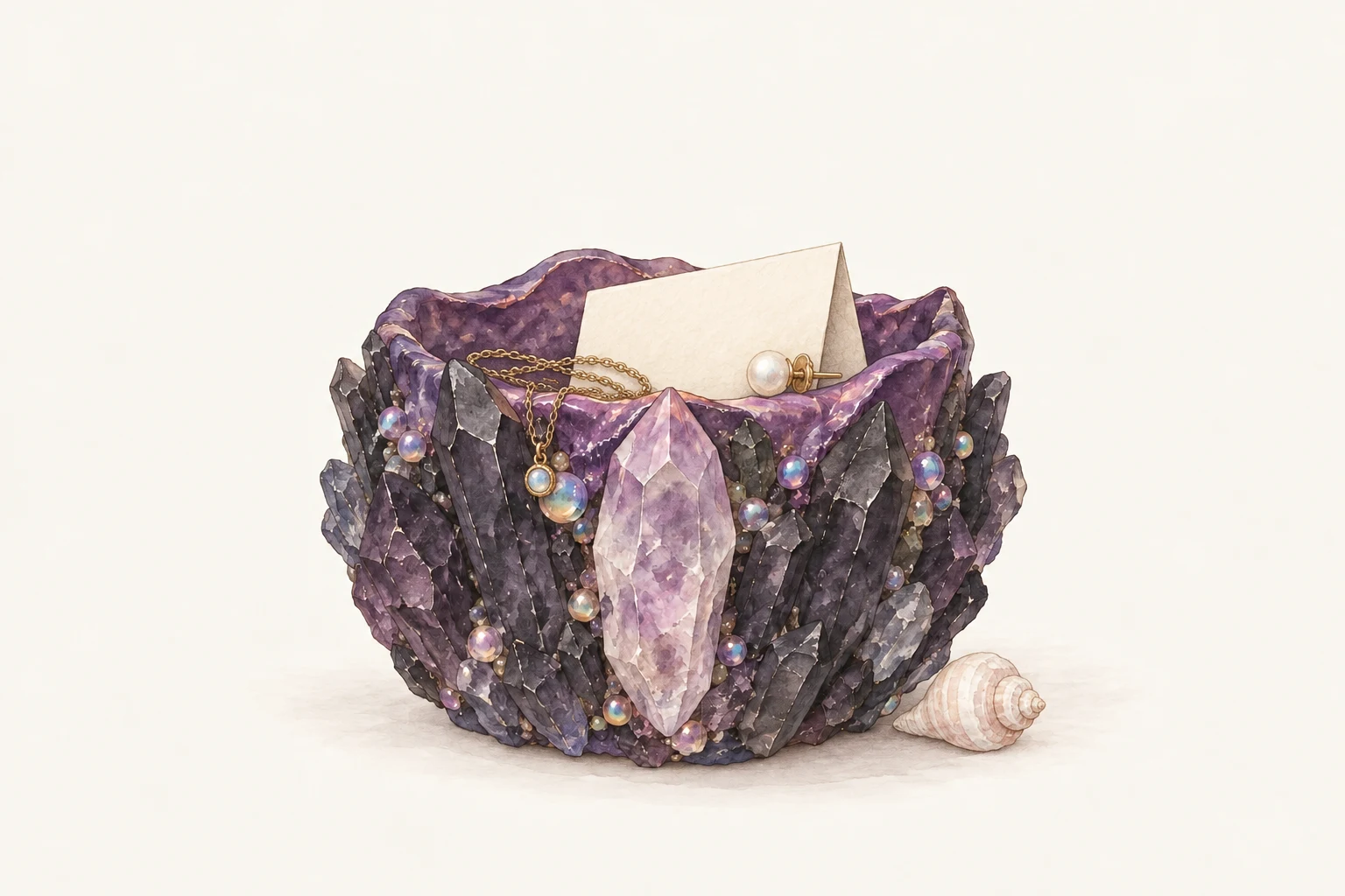 The same vessel holding small keepsakes